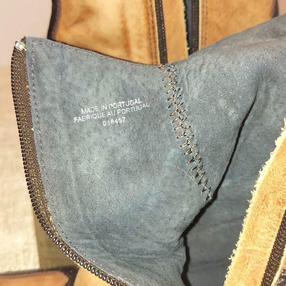 Women's Anthropologie Western Style Leather Suede Ankle Boots Pointed Toe - Picture 11 of 11